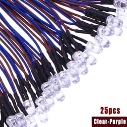 25pcs Prewired Led Diode Lights 12v Fast Slow Flash RGB Emitting Diodes 5mm Lamp DIY Projects White Red Green Blue Orange Yellow