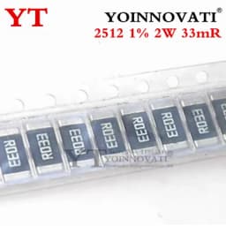 50PCS-1000PCS 2512 SMD Resistor 1W 1% R100 0.1R 0.1 ohm 2512 SMD 1% 2W 0.033R R033 33mR