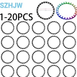 1-20PCS WS2812B 5050 RGB LED Ring Board 24-Bit Full Color 4-7V for Arduino for ESP32 NeoPixel