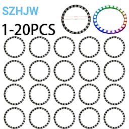 1-20PCS WS2812B 5050 RGB LED Ring Board 24-Bit Full Color 4-7V for Arduino for ESP32 NeoPixel