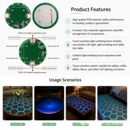 DC 24V 5A Touch Sensitive LED Light-emitting Module Creative Touch DIY Desktop River Light Festive Atmosphere Floor Lamp