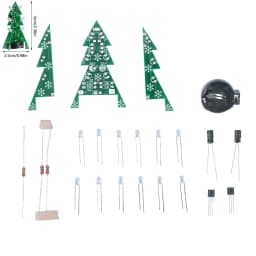 Christmas themed LED 3/7-color flashing Christmas tree DIY kit, electronic welding practice, and assembly of individual parts