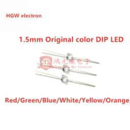 100PCS 1.5MM LED Diode Light White Yellow Red Green Orange Blue Warm white Original Color DIP 95-21QRC F1.5 Red Colloid red