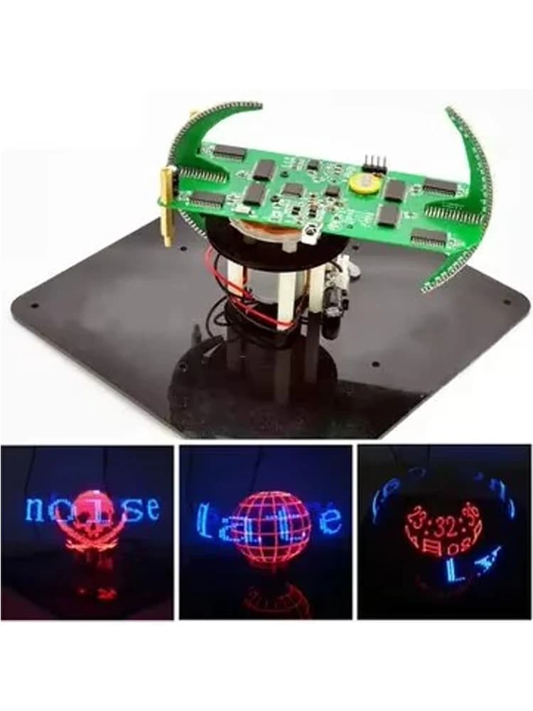 New DIY Spherical Rotating LED Kit POV Soldering Training Kit