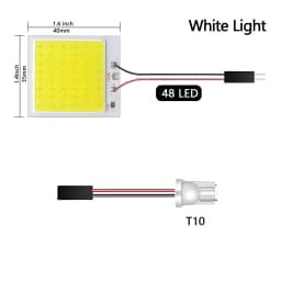 1set LED COB Signal Bulbs 18/24/36/48 LED DC12V Car Interior Reading Lights 12V 36SMD White Light Lamp With T10/Festoon Adapters