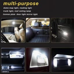 1set LED COB Signal Bulbs 18/24/36/48 LED DC12V Car Interior Reading Lights 12V 36SMD White Light Lamp With T10/Festoon Adapters