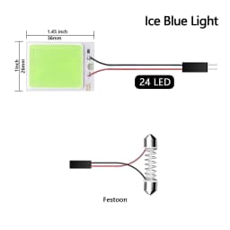 1set LED COB Signal Bulbs 18/24/36/48 LED DC12V Car Interior Reading Lights 12V 36SMD White Light Lamp With T10/Festoon Adapters