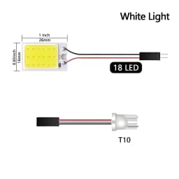 1set LED COB Signal Bulbs 18/24/36/48 LED DC12V Car Interior Reading Lights 12V 36SMD White Light Lamp With T10/Festoon Adapters