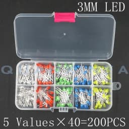 100PCS 3MM 5MM LED F3 F5 round super bright red, green, yellow, blue and white LED 20 each