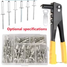 Heavy Duty Riveter Set Pop Rivet Gun 120Pcs Blind Rivets Assortment Kit Hand Tools Rivet Nut Tool