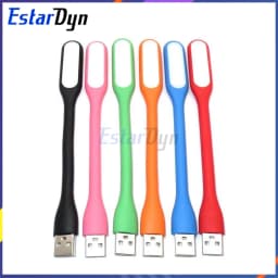 Mini USB LED Reading Light Portable Foldable Book Lamp Eye Protection for Power Bank PC Laptop Night Reading, Color Random