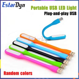 Mini USB LED Reading Light Portable Foldable Book Lamp Eye Protection for Power Bank PC Laptop Night Reading, Color Random