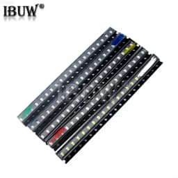 100PCS=5 colors x 20pcs 5050 5703 1210 1206 0805 0603 LED Diode Assortment SMD LED Diode Kit Green/ RED / White / Blue / Yellow