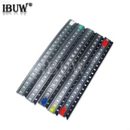 100PCS=5 colors x 20pcs 5050 5703 1210 1206 0805 0603 LED Diode Assortment SMD LED Diode Kit Green/ RED / White / Blue / Yellow