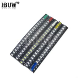 100PCS=5 colors x 20pcs 5050 5703 1210 1206 0805 0603 LED Diode Assortment SMD LED Diode Kit Green/ RED / White / Blue / Yellow