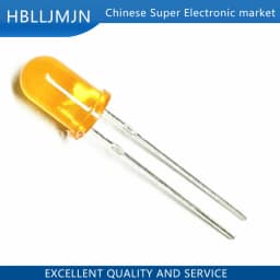 50PCS 5mm orange amber led diode ultra bright emitting 5mm Wide Angle Light lamp