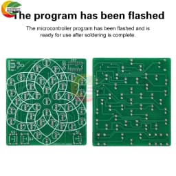 DC 4-5V Pattern Electronic Windmill 43LED Flow Light Kit Fun DIY Electronic Production Skills Training Parts Micro USB Interface