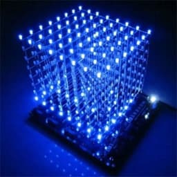 3D 8x8x8 Color Light Cube DIY Kit 8x8x8mm Led Light Cube Parts Computer Music Spectrum Microcontroller Electronics DIY Maker Kit
