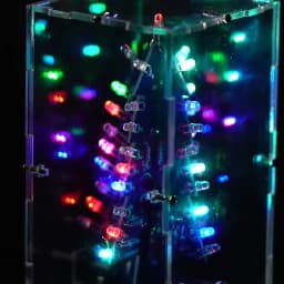 DIY LED Flashing Christmas Tree Kit DIY Electronic Kit Electronics Soldering Practice Learning Colorful 3D Xmas Tree