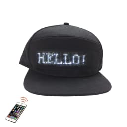 LED Hat Light Up Baseball Cap Flash Glow Hat USB Charging App Programmable LED Message Hats Scrolling LED Display Caps