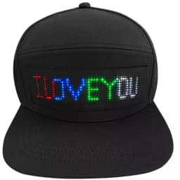 LED Hat Light Up Baseball Cap Flash Glow Hat USB Charging App Programmable LED Message Hats Scrolling LED Display Caps