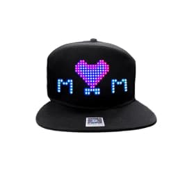 LED Hat Light Up Baseball Cap Flash Glow Hat USB Charging App Programmable LED Message Hats Scrolling LED Display Caps