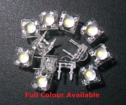 10Pcs 5mm LED Piranha Red Super Flux Transparent 5 Mm Ultra Bright Clear Lens LED Light Emitting Diode Lamp Through Hole 4 Pin