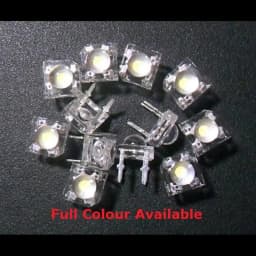 10Pcs 5mm LED Piranha Red Super Flux Transparent 5 Mm Ultra Bright Clear Lens LED Light Emitting Diode Lamp Through Hole 4 Pin