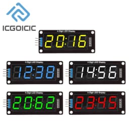 TM1637 4-Digit 7-Segment LED Display Module with Colon 0.56" for Arduino Clock Timer