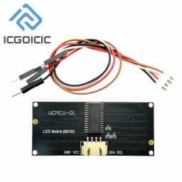 8*16 LED Matrix Display Module – I2C Interface, 3.3V~5V For Arduino, Micro:bit & Raspberry Pi DIY Projects