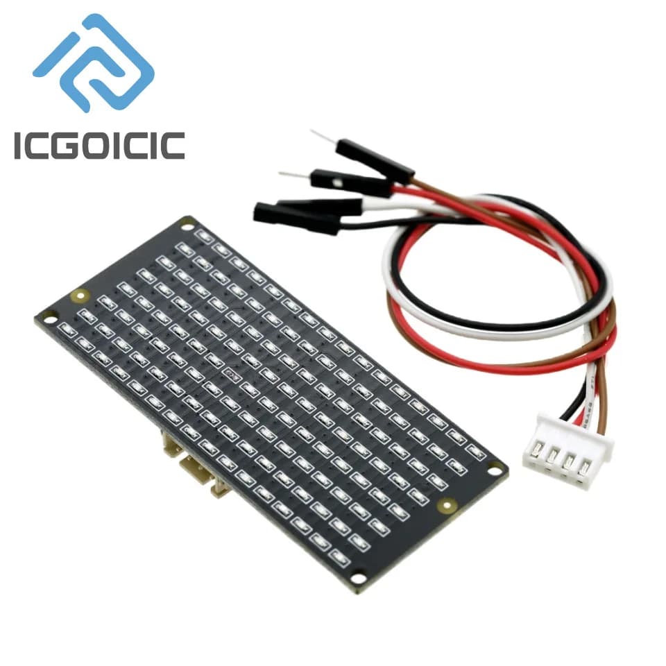 8*16 LED Matrix Display Module – I2C Interface, 3.3V~5V For Arduino, Micro:bit & Raspberry Pi DIY Projects