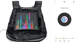LED Screen Board Dynamic LED Display Panel Wireless APP Control Smart Advertising Vest With Screen LED Vest With Full Color