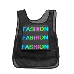 LED Screen Board Dynamic LED Display Panel Wireless APP Control Smart Advertising Vest With Screen LED Vest With Full Color