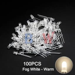 PULAR 100PCS 3mm LED Diode F3 Assorted Kit Yellow Orange White Green Red Blue Pink Purple Warm White DIY Light Emitting Diode
