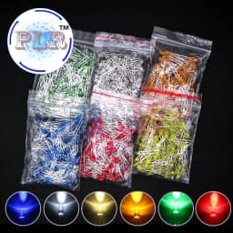 PULAR 100PCS 3mm LED Diode F3 Assorted Kit Yellow Orange White Green Red Blue Pink Purple Warm White DIY Light Emitting Diode