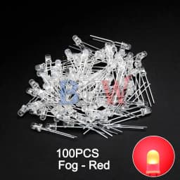 PULAR 100PCS 3mm LED Diode F3 Assorted Kit Yellow Orange White Green Red Blue Pink Purple Warm White DIY Light Emitting Diode