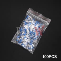 PULAR 100PCS 3mm LED Diode F3 Assorted Kit Yellow Orange White Green Red Blue Pink Purple Warm White DIY Light Emitting Diode
