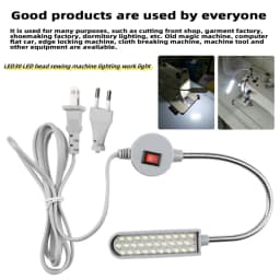 LED30 LED bead sewing machine lighting work light, strong magnetic base, long hose can easily change the lighting position