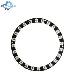 1-10pcs WS2812 5050 RGB LED Module 24bit Full-Color Round Development Board Individually Addressable Smart Light for DIY Project