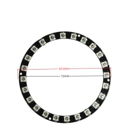 1-10pcs WS2812 5050 RGB LED Module 24bit Full-Color Round Development Board Individually Addressable Smart Light for DIY Project