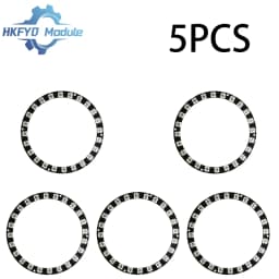 1-10pcs WS2812 5050 RGB LED Module 24bit Full-Color Round Development Board Individually Addressable Smart Light for DIY Project
