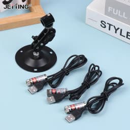 12mm Adjustable Focus Red Diode Industrial Laser Module Positioning Copper Head With USB Line 650nm Dot Line Cross