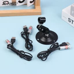 12mm Adjustable Focus Red Diode Industrial Laser Module Positioning Copper Head With USB Line 650nm Dot Line Cross