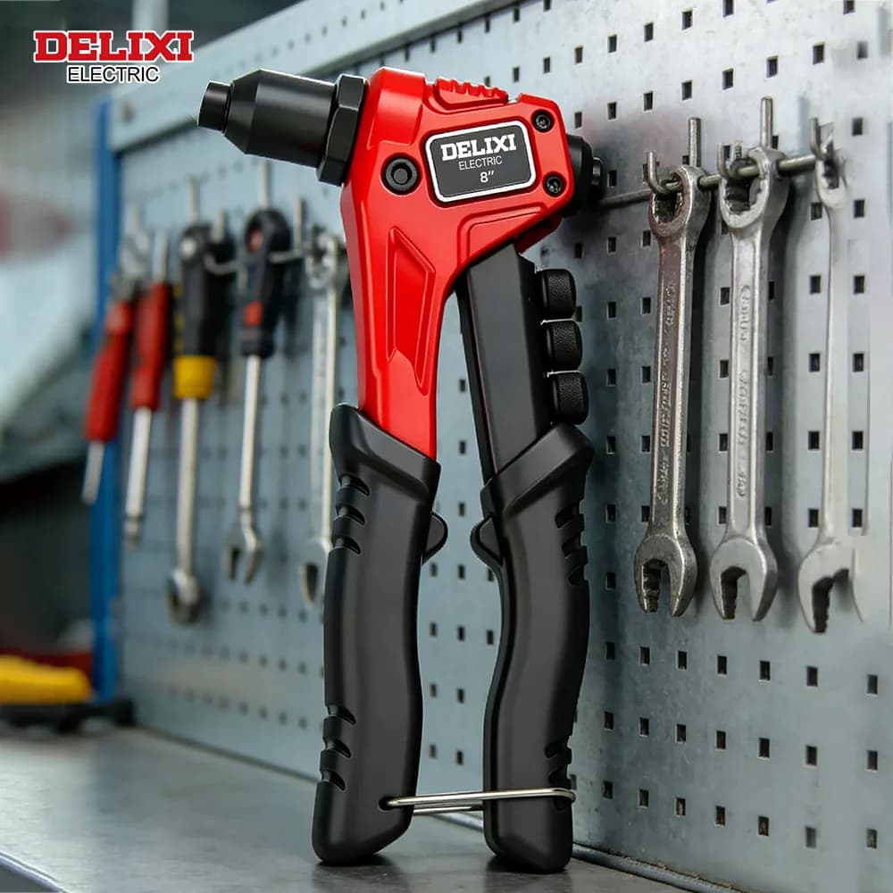 8''Heavy-Duty Hand Riveter,High-Lever Labor-Saving Design,Manual Tool for Fastening and Riveting Metal,Wood,Plastic
