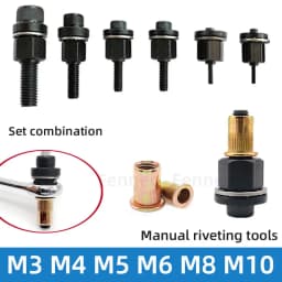Rivet Nut Tool Drill Adapter M3 M4 M5 M6 M8 M10 Simple Installation Electric Manual Cordless Riveter Metal License Plate