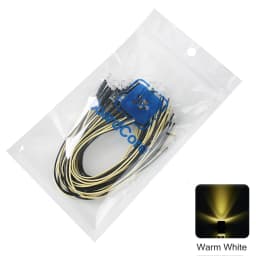 20PCS 20cm Pre Wired 12V 5mm Light Emitting Diode Pre-soldere 3-12V White/Red/Green/Blue/Yellow/Warm White LED Diodes Lights Kit