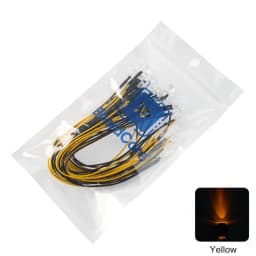 20PCS 20cm Pre Wired 12V 5mm Light Emitting Diode Pre-soldere 3-12V White/Red/Green/Blue/Yellow/Warm White LED Diodes Lights Kit