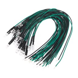 20PCS 20cm Pre Wired 12V 5mm Light Emitting Diode Pre-soldere 3-12V White/Red/Green/Blue/Yellow/Warm White LED Diodes Lights Kit