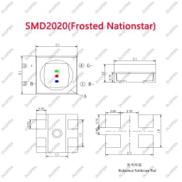 1000 pcs ,SMD2020(NationStar) full color LED lamp beads used for LED display maintenance,Indoor RGB components for display