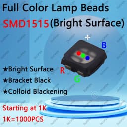 1000 pcs ,SMD1515(Bright Surface) full color LED lamp beads used for LED display maintenance,Indoor RGB components for display
